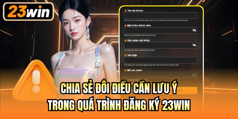 Chia sẻ đôi điều cần lưu ý trong quá trình đăng ký 23Win