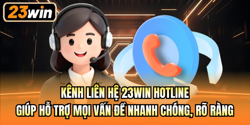 Kênh liên hệ 23Win hotline giúp hỗ trợ mọi vấn đề nhanh chóng, rõ ràng